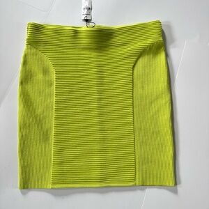 Express Neon Lime Green Bodycon Mini Skirt NWT Women’s Size Medium